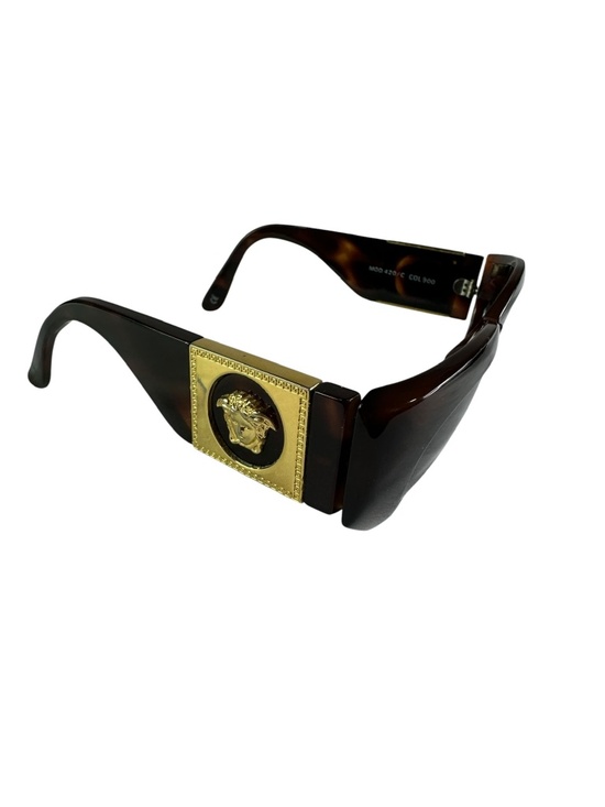 Vintage GIANNI VERSACE 420/C Medusa Tortoise Gold Medusa Sunglasses 90s main image 3